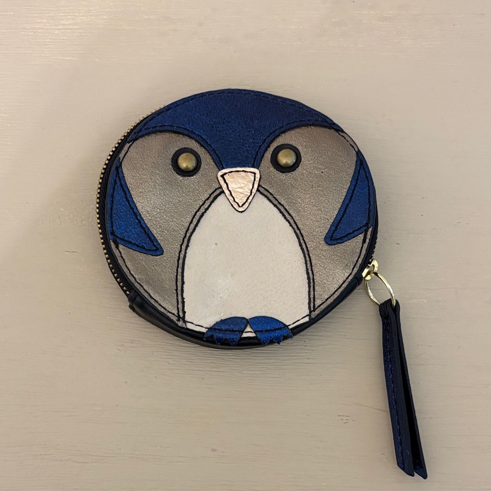 Fossil Blue and Gold Owl Kids Coin Bag